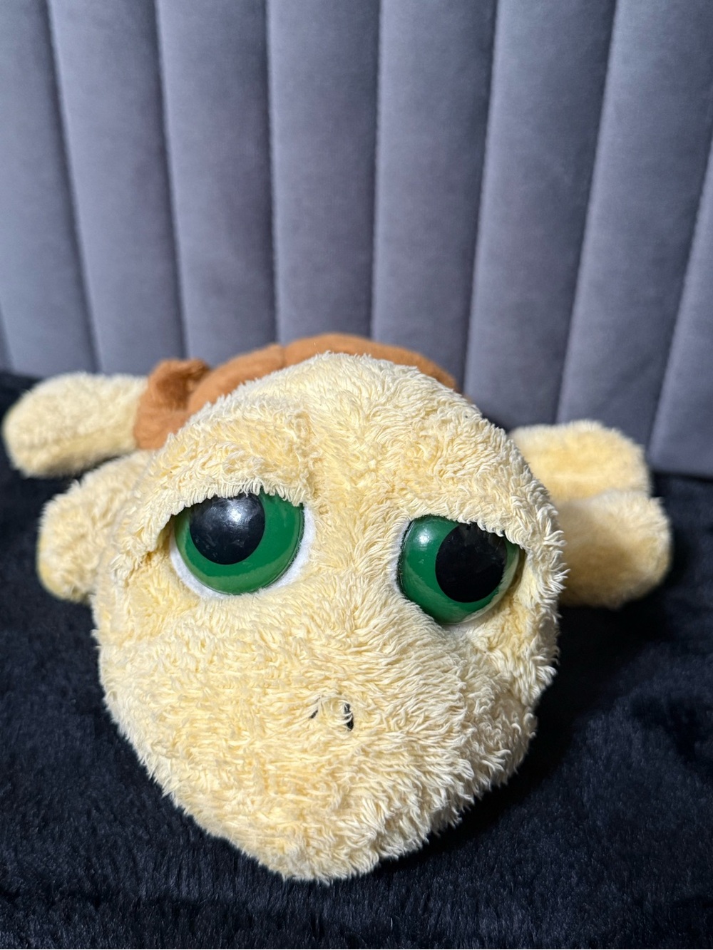 Russ Shining Stars Sea Turtle Plush Green Eyes Brown Shell Stuffed Animal Toy